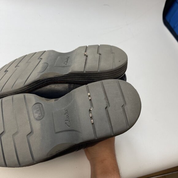 Clarks Black Leather Oxford Formal Dress Shoes Men Sz 8 US Dark Academia Preppy - Picture 7 of 14